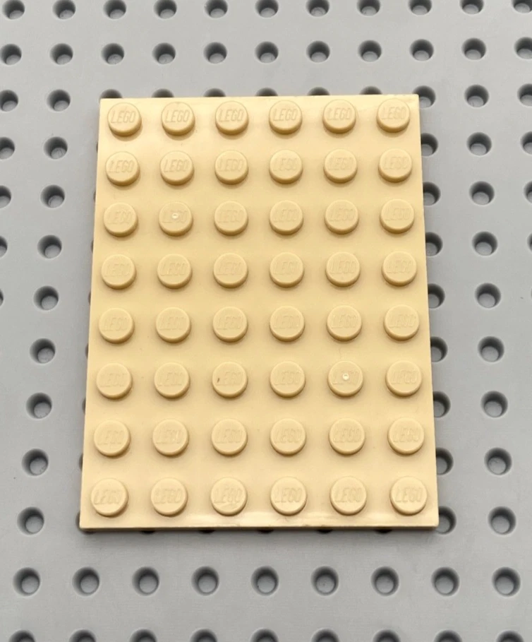 LEGO® 1x Platte Bauplatte 6x8 flach 3036 beige - Bild 1 von 1
