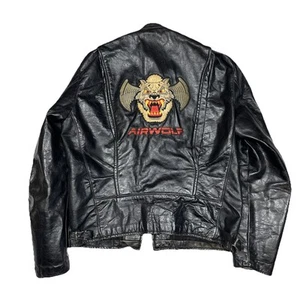 Vintage Brooks Black Leather Grunge Cafe Racer Motorcycle Made In USA Jacket 44 - Picture 1 of 10