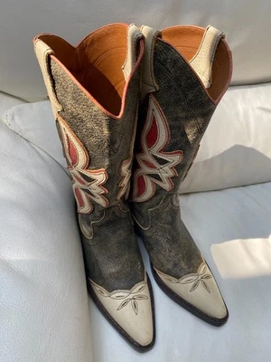 Nine West genuine leather cowboy boots size 7 - Image 1 of 3