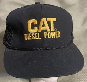 vintage CAT “DIESEL POWER” TRUCKER CAP hat MESH SNAPBACK snap back ONE-SIZE NICE - Bild 1 von 7