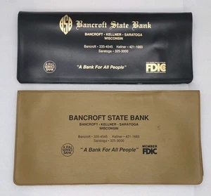 (2) LOT Bancroft State Bank Depottaschen Vinyl Spar Zertifikat Beutel - Bild 1 von 16