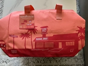 NUEVO BOLSO DE MANO Trader Joe's grande aislado reutilizable 8 galones melocotón ¡EN MANO! - Imagen 1 de 1