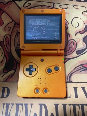 Nintendo Game Boy Advance SP Torchic Orange Console w/ Pokémon Emerald Japan #91 - Image 1 of 2