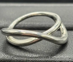 Pandora Sterling Silver Crossover Bad Ring Size 6.25 ALE W24 - Picture 1 of 12