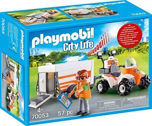 Playmobil CityLife - Quad mit Rettungsanhänger - 70053