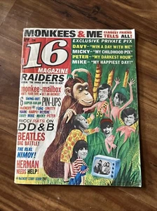16 Magazine January 1967 Monkees Beatles cher Stones paul revere Herman Hermits - Bild 1 von 12