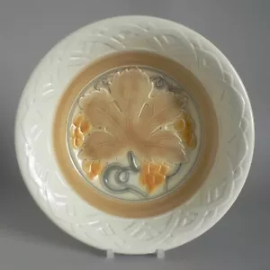 POOLE POTTERY PICOTEE GLAZE EMBOSSED 10" FRUIT BOWL #121 P3 CARTER STABLER ADAMS - Picture 1 of 12