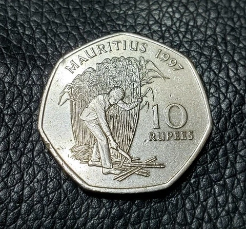 1997 MAURITIUS 10 RUPEES  COIN Cover