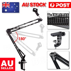 Pro Mic Microphone Holder Suspension Boom Arm Desktop Stand Mount for Broadcast - Picture 1 of 7