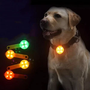 LED Dog Cat Collar Light Flashing Tag Pendant Warning USB Waterproof - Picture 1 of 13