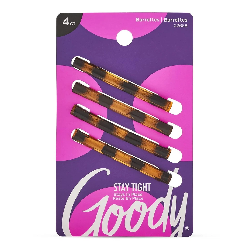 Goody Classics Stay Tight Barrette Mock Tort 4 Count