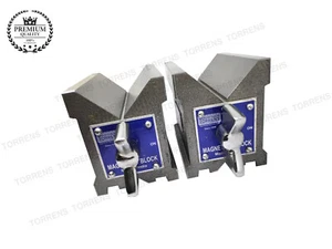 Präzisionsmagnetischer V-Block passendes Paar beidseitige V 80x70x60mm-3" Zweier-Set - Bild 1 von 3