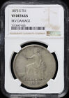 1875-S Trade Dollar NGC VF Details Reverse Damage (Gouged)