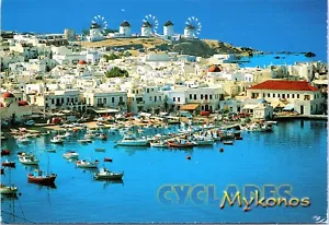 Cartolina Cicladi Mykonos Isola di Mykonos Barche sull'oceano Isola greca - Foto 1 di 6