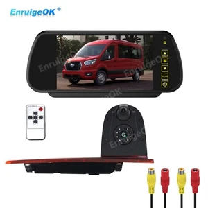 7" Monitor 3rd Brake Light Rear View Backup Camera for Ford Transit Custom Van - Picture 1 of 20