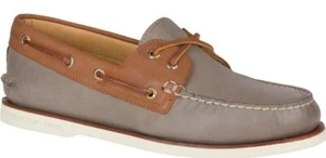 Men's Sperry Top-Sider GOLD CUP A/O 2-Eye Boat Shoe, STS17942 Size 8.5 Steel/Tan - Picture 1 of 6
