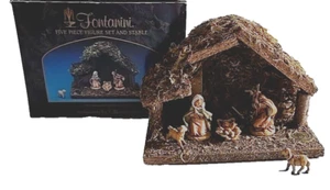 Römische Fontanini Erbstück Krippe fünfteiliges Figurenset & 5" Stall 54223 Italien - Bild 1 von 17