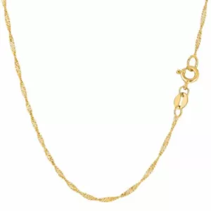 Cadena de Singapur de oro amarillo o blanco de 14 quilates con corte de diamante brillante de 1,5 mm con anillo de resorte - Imagen 1 de 8