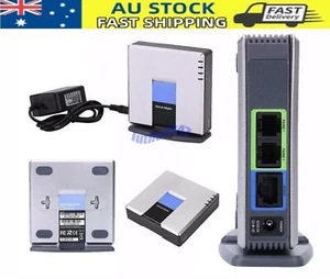 AU Plug Unlocked Linksys PAP2T VoIP Phone Voice Adapter SIP with 2 FXS Ports NEW - Bild 1 von 9