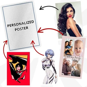 Personalized Poster Wall Art Customized Print Home & Decor Gloss Anime Manga - Picture 1 of 13