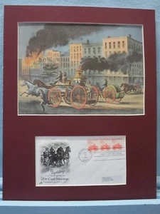 The American Fireman - The Racing to the Fire & First Day Cover   - Picture 1 of 2