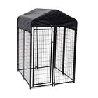 Lucky Dog Uptown Outdoor Covered Kennel Heavy Duty Dog Cage Pen (4 Pack)