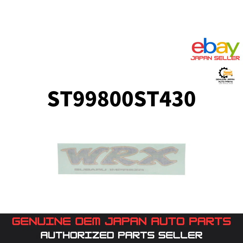 Subaru Genuine GC8 Impreza WRX STI Rear Trunk Decal Sticker ST99800ST430 0EM Foto 1 de 1