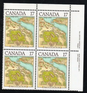1981 Canada SC# 897 UR - Niagara-on-The-Lake - Plate Block M-NH Lot # 3019b - Picture 1 of 1