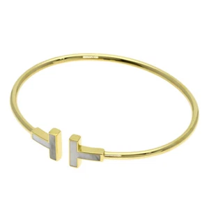 TIFFANY&Co. Bracelet TIFFANY&Co.T Wire Shell K18 Yellow Gold - Picture 1 of 7