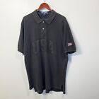 Vtg 90S Polo Sport Ralph Lauren Usa Spell Out Men?S Short Sleeve Black Shirt Xl