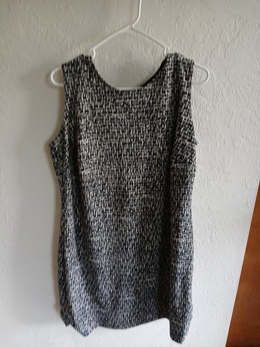 Abito smanicato foderato bianco e nero Michael Kors taglia 1X