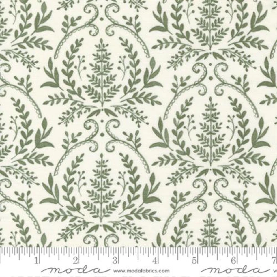 Happiness Blooms Green W Wht by Deb Strain Moda 56053 14, Sld by 1/2 Yard - Image 1 of 1