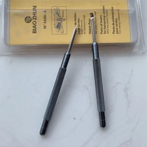 1 par de herramientas de reparación de relojero removedor manual de herramientas delicadas palancas hoja plana - Imagen 1 de 7