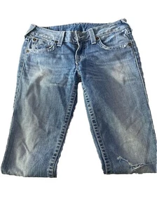 Jean para mujer True Religion Casey tiro bajo súper ajustado 29 nuevo sin etiquetas - Imagen 1 de 7