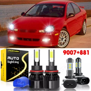 For Dodge Neon 1995-2000 9007+881 LED Faros Altos/Bajos + Bombillas Antiniebla - Picture 1 of 20