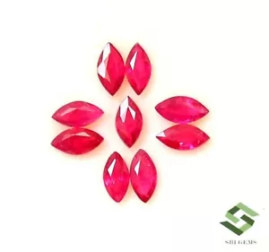 Rubí Natural Corte Marquesa 5x2,50 mm Lote 09 Piezas 1,80 CTS Piedras Preciosas Sueltas - Imagen 1 de 7