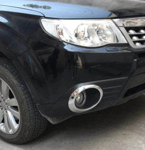 ABS Chrome head Front Fog Light Lamp Cover Trim For Subaru Forester 2009-2012 - Picture 1 of 9