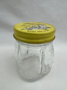 Osterizer Glas Mini-Mischung Behälter Glasmischung und Lagerung 8 Unzen gelber Deckel Vintage - Bild 1 von 8