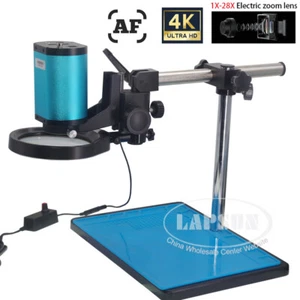 4K Auto focus 28X Optical Zoom HDMI LAN Integrated Microscope Camera Stand Set - Picture 1 of 21
