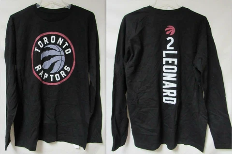 Toronto Raptors Kawhi Leonard #2 Men's Size Large Long Sleeve T-Shirt A1 3650 Cover