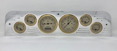 GMC Truck 1966 calibre 6 tablero juego de inserción Billet aluminio dorado Foto 1 de 4