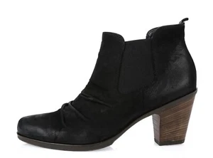 Women's Paul Green Black Leather Ankle Western Boots Shoes size UK 6.5/US 9 New! - Picture 1 of 5