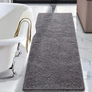 Luxury Bathroom Rug Shaggy Bath Mat 24 X 60 Inch, Washable Non Slip Bath Rugs fo - Picture 1 of 12