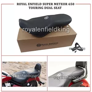 Genuine Royal Enfield DELUXE TOURING DUAL SEAT, BLACK for Super Meteor 650 - Picture 1 of 9