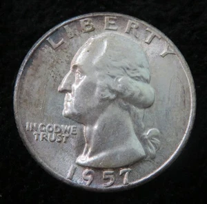 1957 Washington Quarter * Beautiful Tone on Reverse * 90% Silver * 4660 - Picture 1 of 2