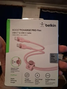 Belkin Boost Charge Pro Flex USB-C - USB-C Kabel, rosa - Bild 1 von 1