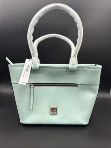 DOONEY & BOURKE Beacon Zip Tote Mint Smooth European Vacchetta Leather New - Picture 1 of 16