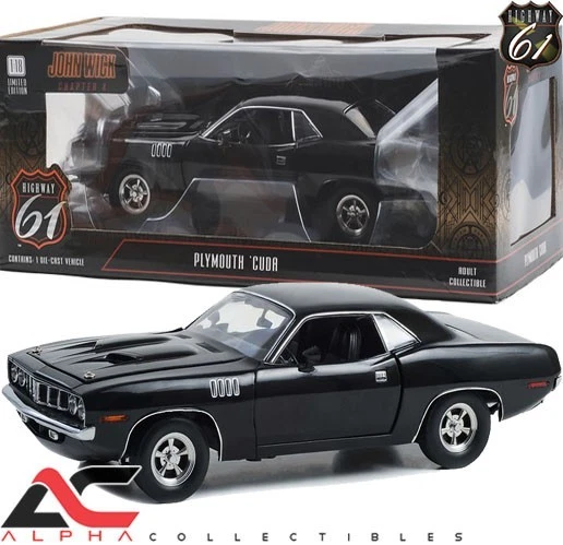 Highway 61 18045 1:18 1971 Plymouth Cuda (John Wick Capítulo 4) Foto 1 de 1