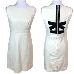 Laundry by Design Size 8 Sheath Dress Ivory Sleeveless Minimalist Quiet Luxury - Picture 1 of 11