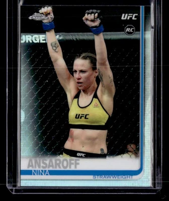 2019 Topps Chrome UFC #97 Nina Ansaroff Refractor RC - Image 1 of 2
